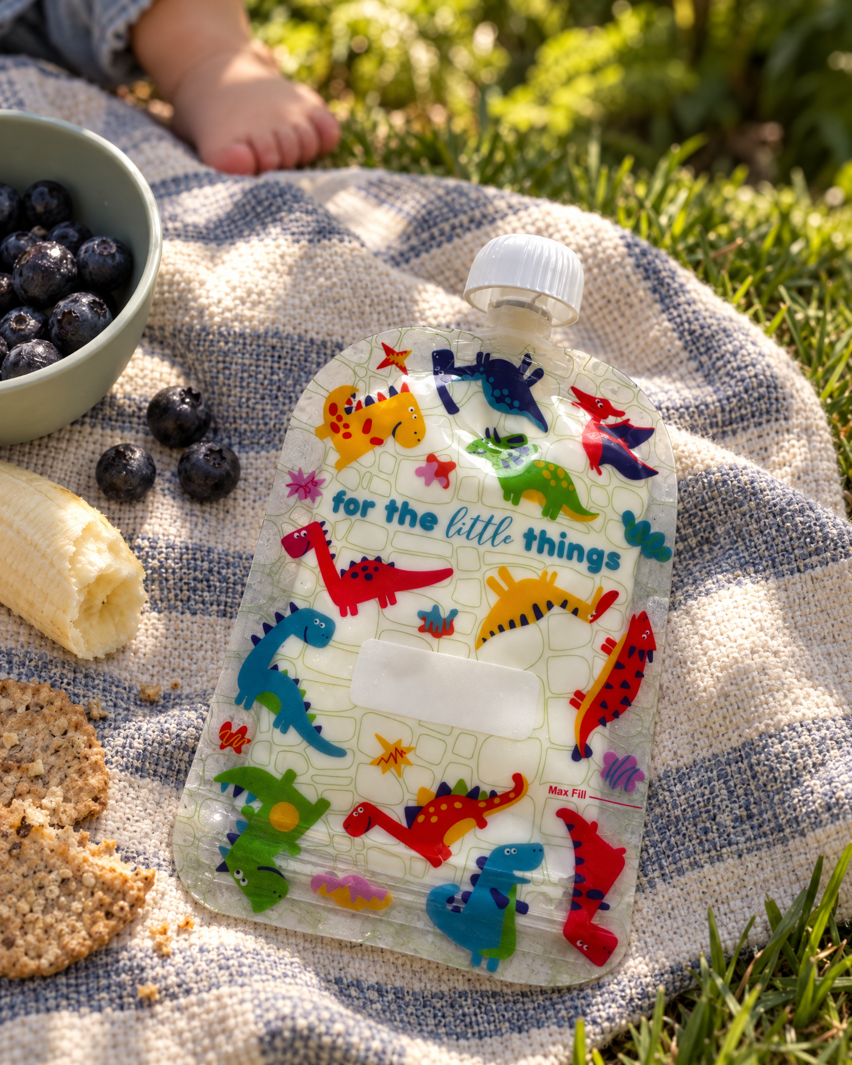 Sinchies 150ml Reusable Food Pouches - DinoROAR