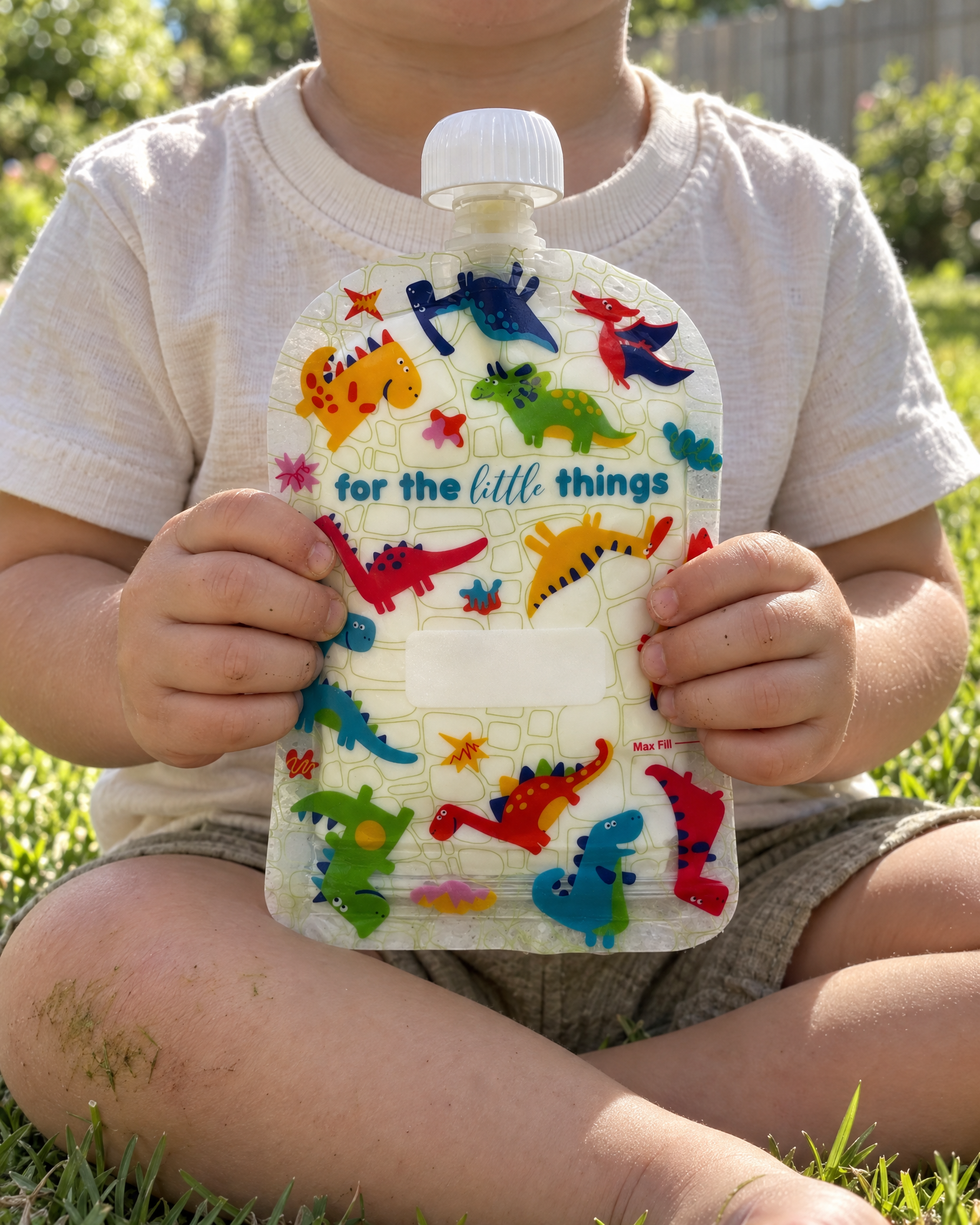 Sinchies 150ml Reusable Food Pouches - DinoROAR