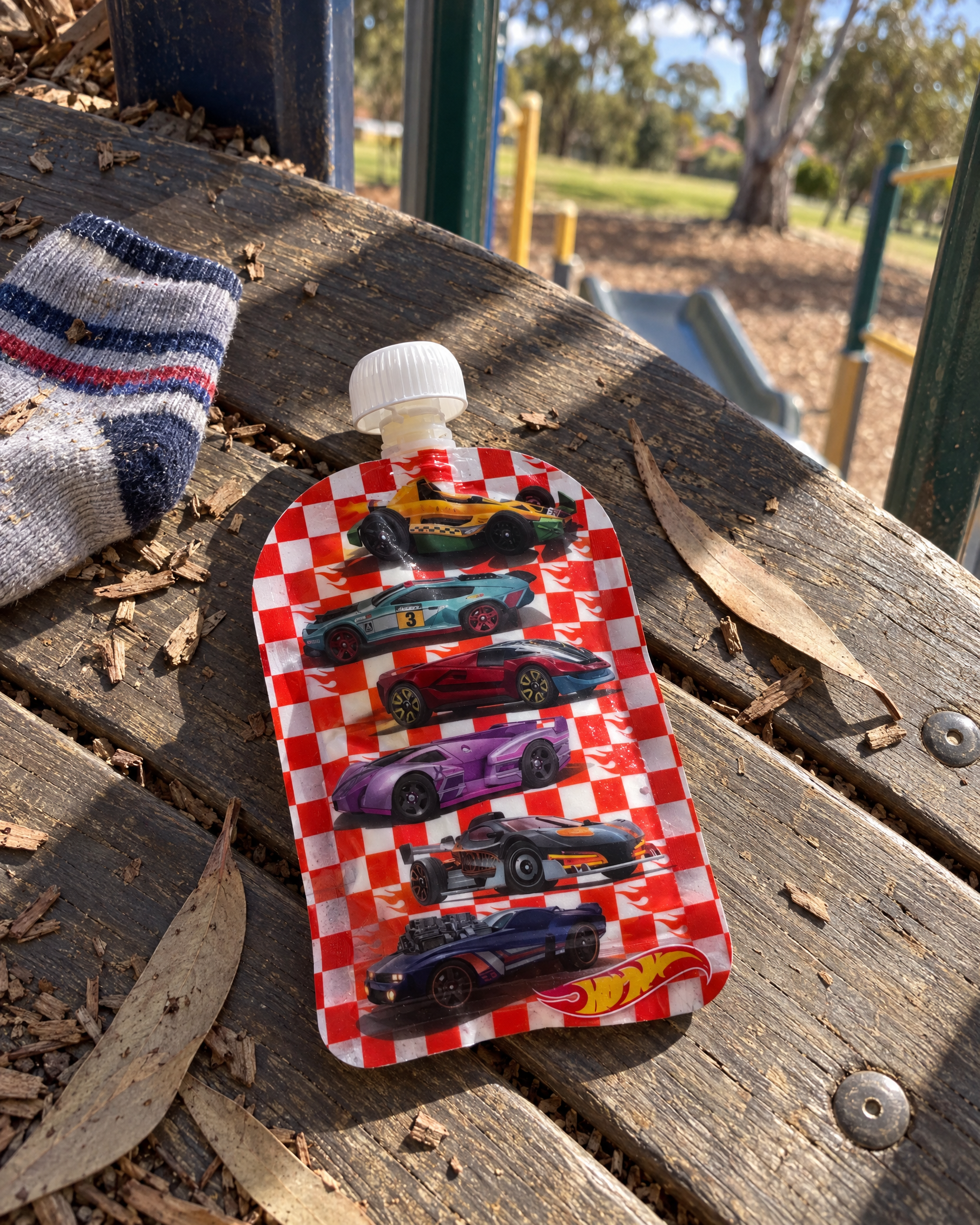Sinchies 150ml Reusable Food Pouches - Hot Wheels™ - Rapid Racer (orange)