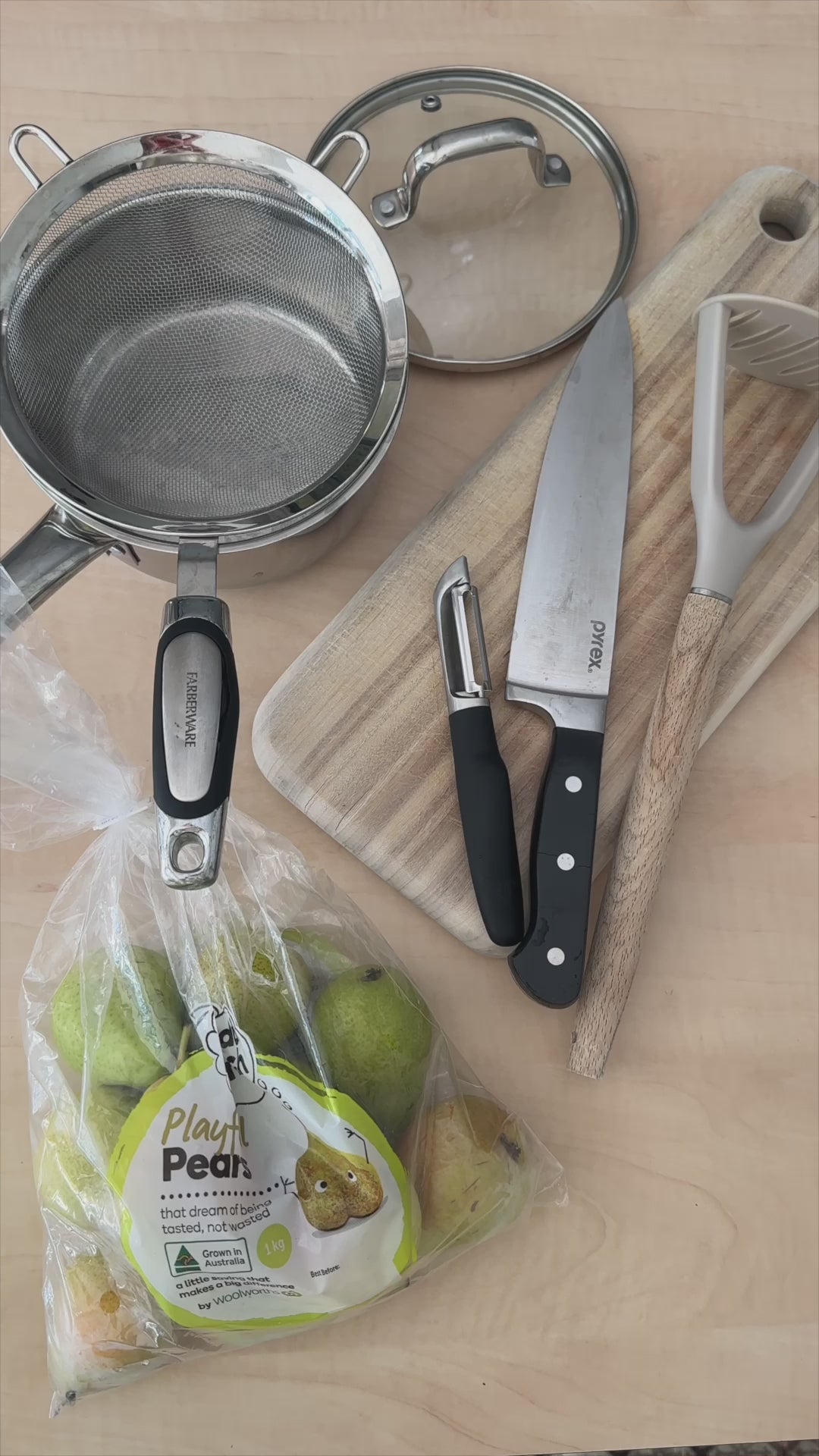 Pear Puree in a food pouch