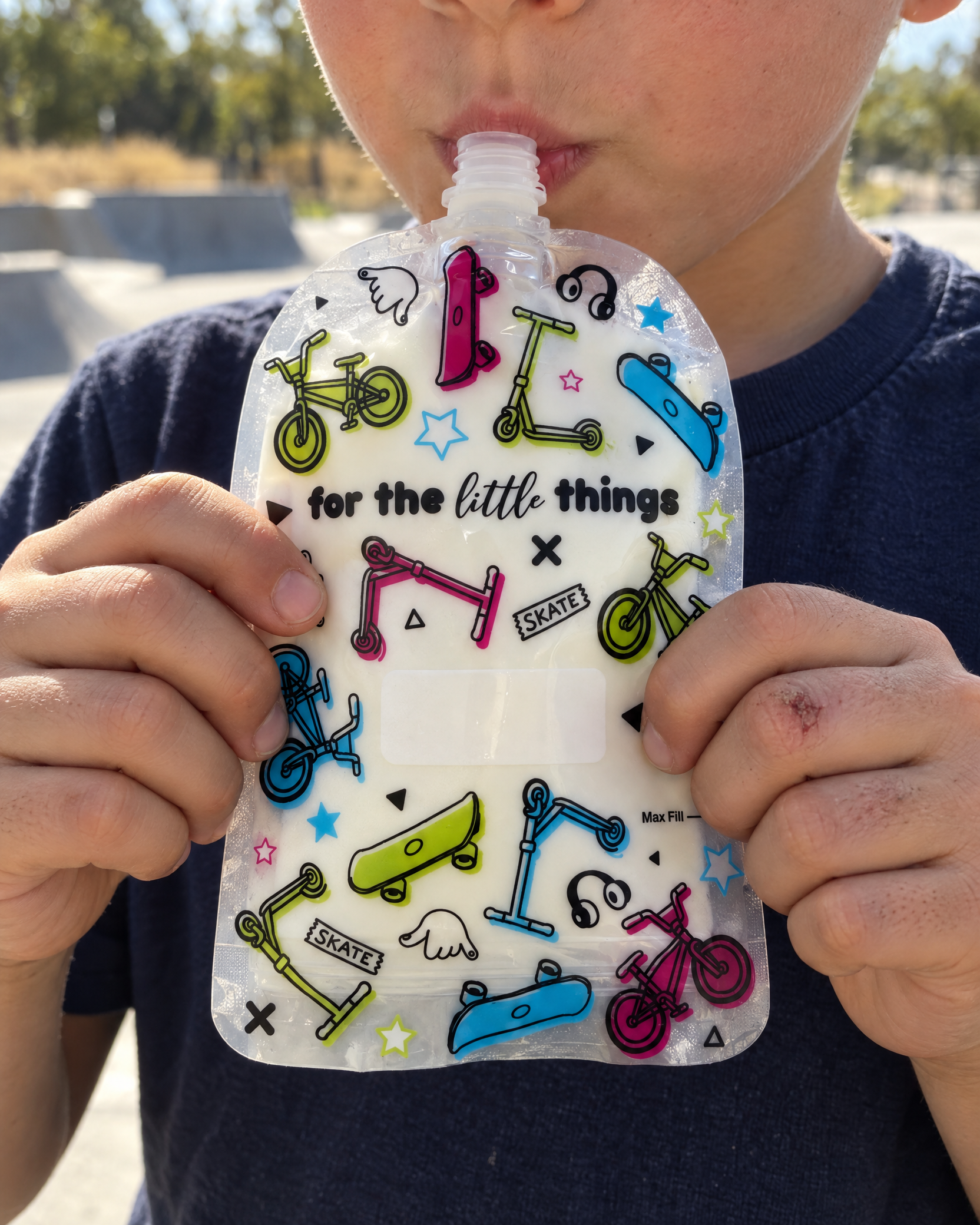 Sinchies 150ml Reusable Food Pouches - Skate Squad