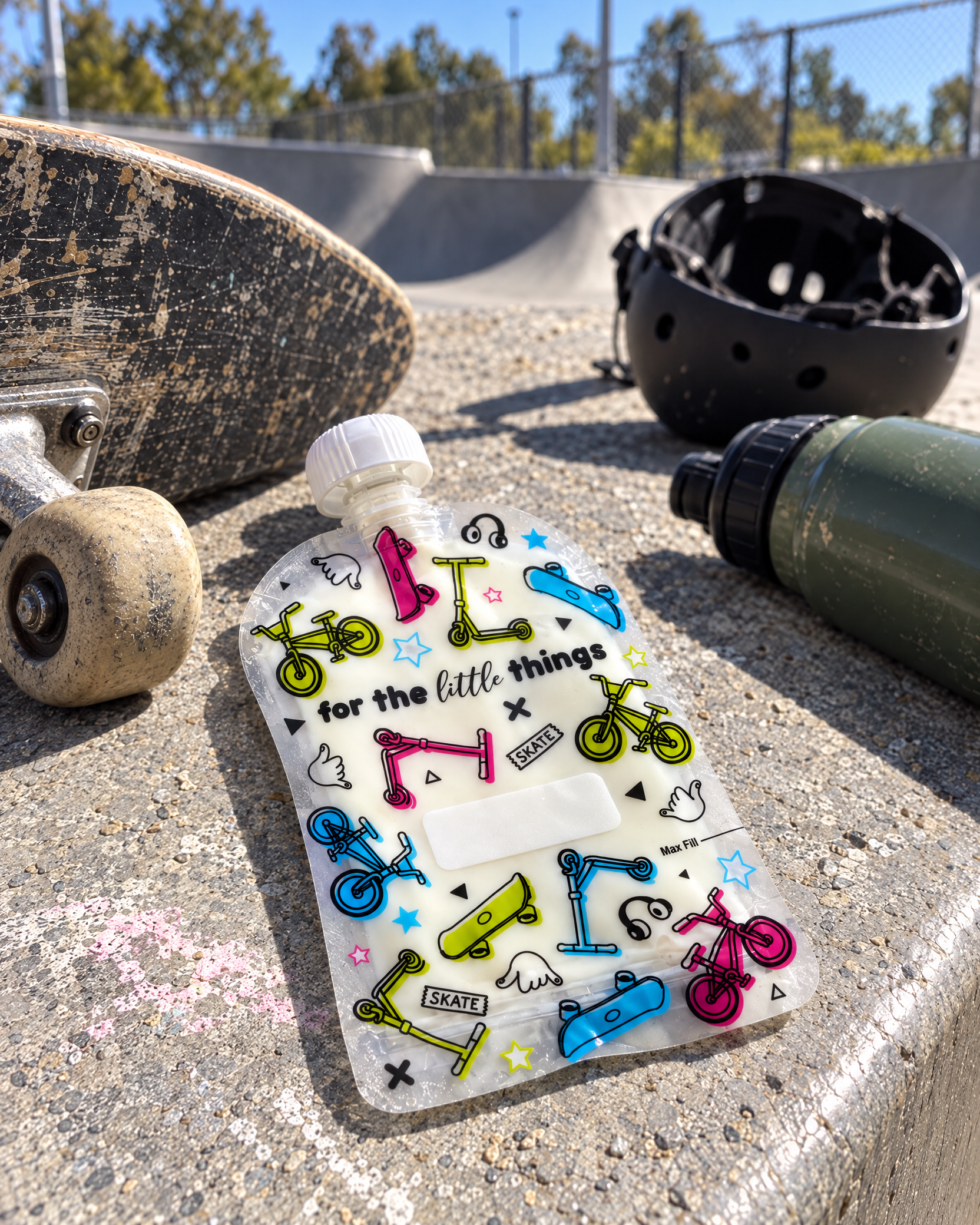Sinchies 150ml Reusable Food Pouches - Skate Squad