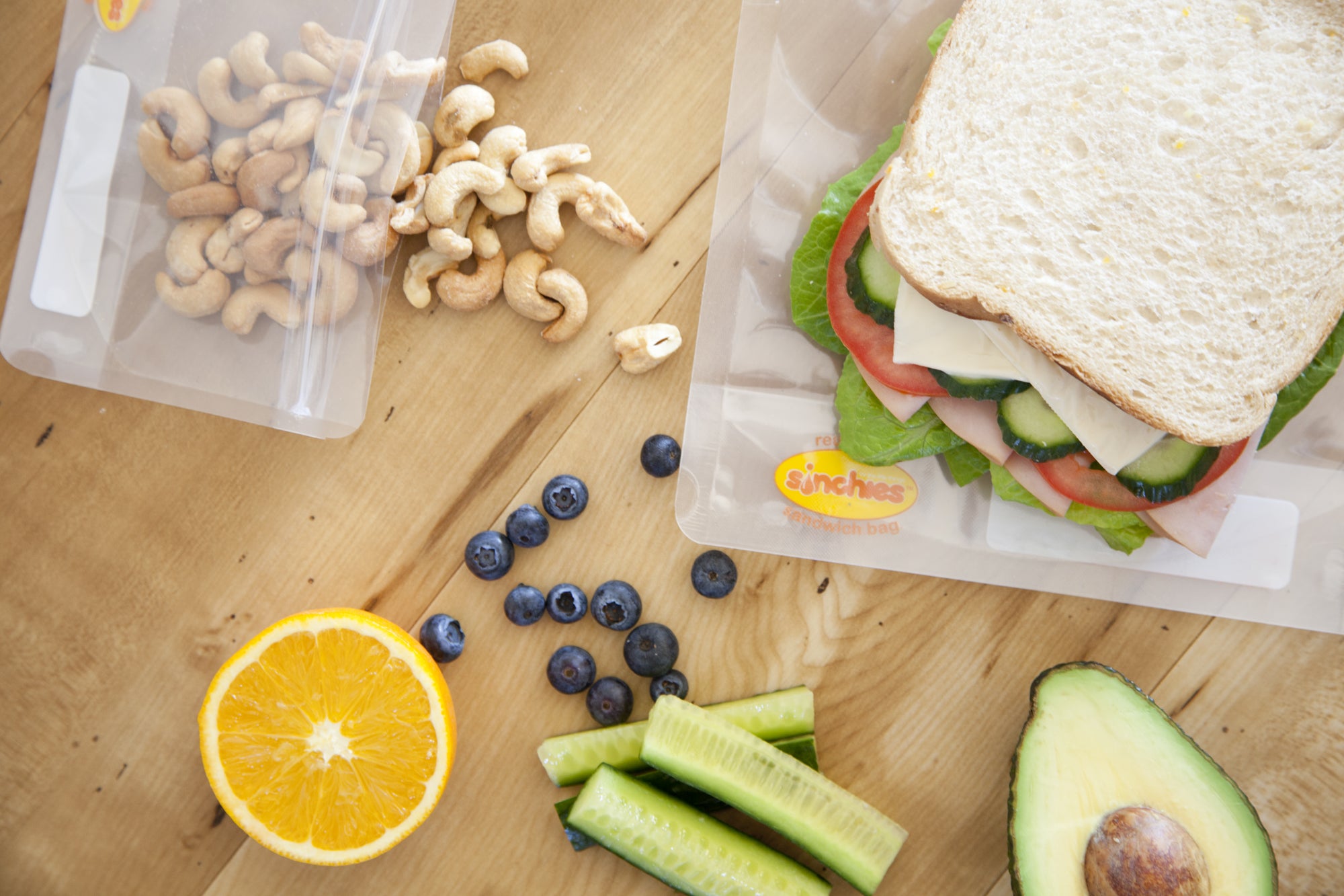 Sinchies reusable ziplock sandwich snack bag